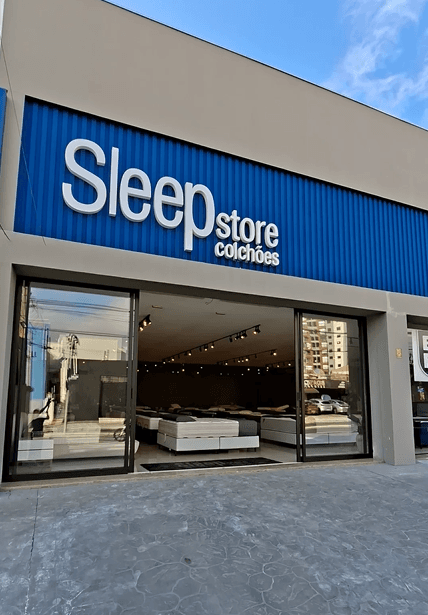 Fachada da loja Sleep Store Colchões